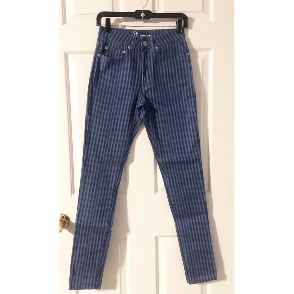 Original Use Skinny Striped Jeans 26” Waist